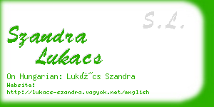 szandra lukacs business card